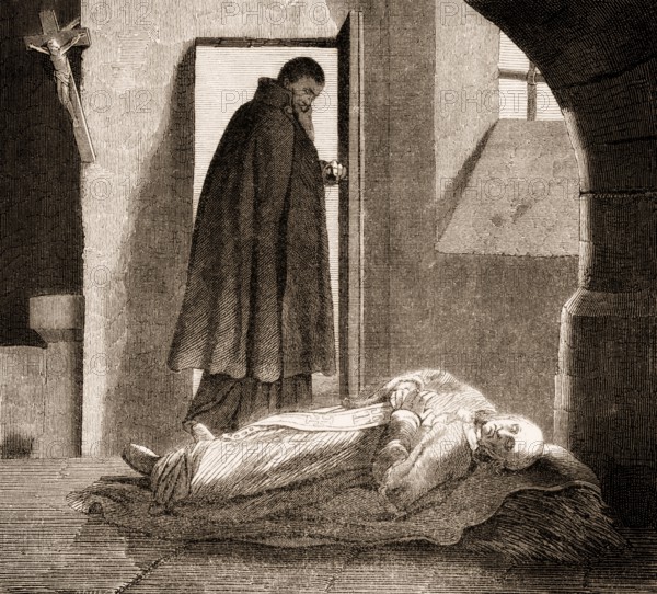 Pope Leo V, imprisoned an murdered by Christopher, the Cardinal-priest of San Lorenzo in Damaso