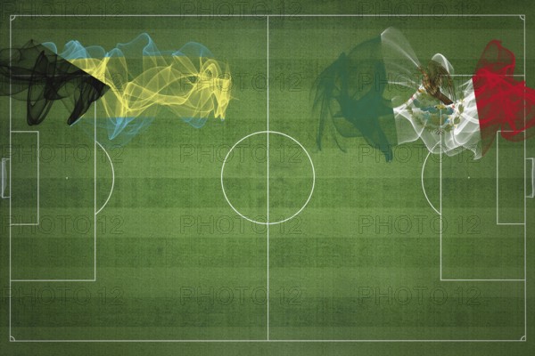 Bahamas vs Mexico Soccer Match, national colors, national flags, soccer field, football game,