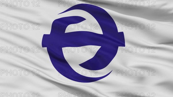 Sennan City Flag, Country Japan, Osaka Prefecture, Closeup View
