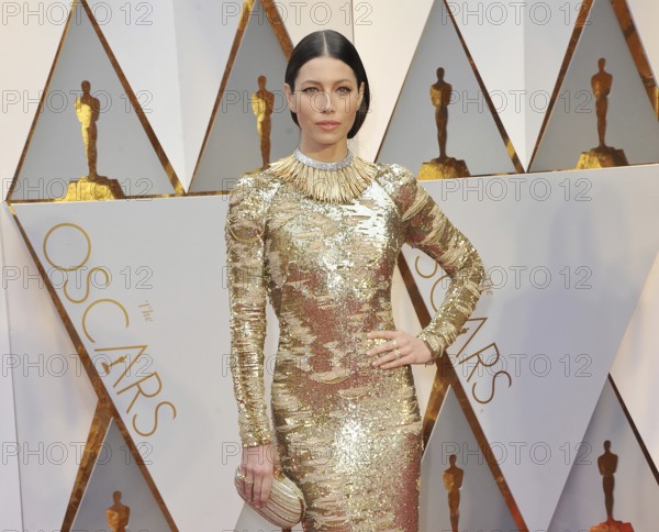Jessica Biel at the 89th Annual Academy Awards held at the Hollywood and Highland Center in