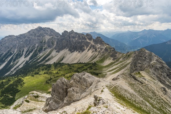 Mountain tour over the Lachenspitze north face via ferrata to the Lachenspitze. Ascent from