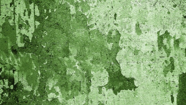 Weathered green painted canvas texture with cracks, scratches, and peeling paint, forming an