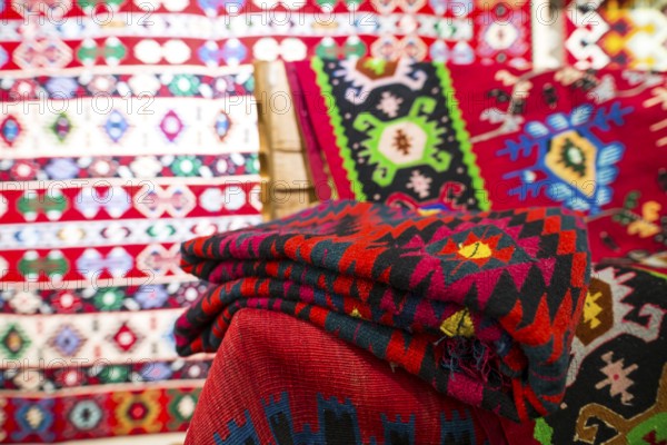 Chiprovtsi Carpets (rugs). Traditional colorful carpets from Chiprovtsi region in Bulgaria.
