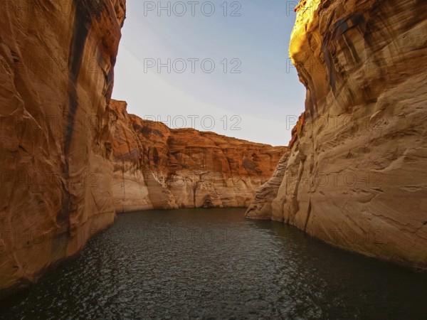 Lake Powell is based on Colorado River with a great view on the canyoon. Beautiful canyon and
