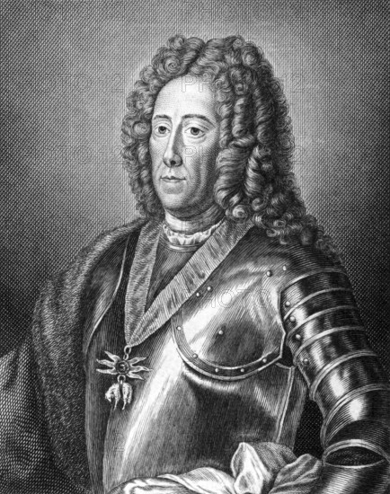 Eugen von Savoyen (1663-1736) on engraving from 1859. One of the most successful military