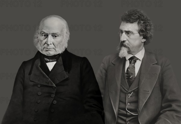 Mathew B. Brady, 1823-1896, American photographer, Brady portrait photo of John Quincy Adams, 6th