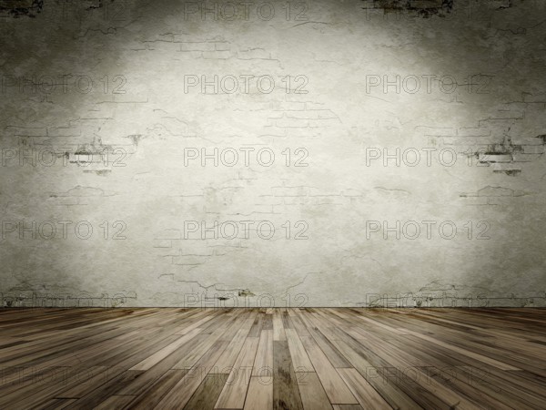 An image of a grunge room with a spot light