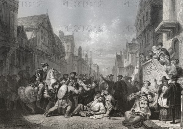 Ermordung des Regenten Moray, James Stewart, 1. Earl of Moray, ca. 1531-1570, war Regent von