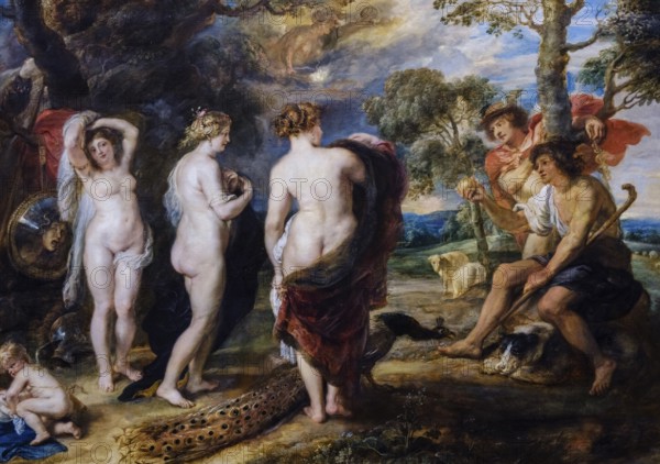 Peter Paul Rubens, the Judgement of paris, oil on canvas, National Gallery, London, England, Great