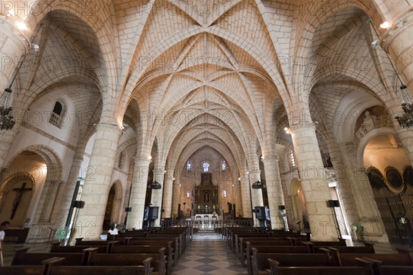 Interior view of the Cathedral of Santa Maria la Menor, Santo Domingo, Dominican Republic, Central