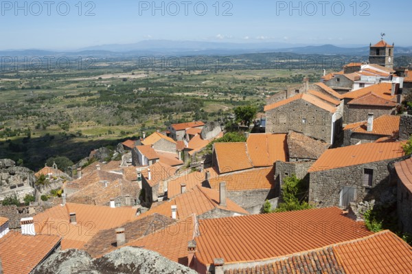 13/06/2018, Monsanto, Portugal, Europe, A view from above of the Portuguese mountain village of