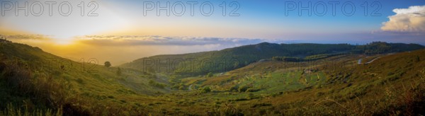 Wide panorama of Serra de Monchique, view over the nature of inland Algarve in Portugal. Foia