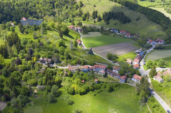 Gundelfingen, Niedergundelfingen ruins, valley of the Lauter or Großes Lautertal, left tributary of