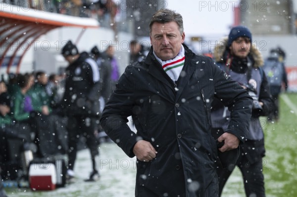 LUBIN, POLAND - DECEMBER 3, 2023: Football match Polish PKO Ekstraklasa between KGHM Zaglebie Lubin