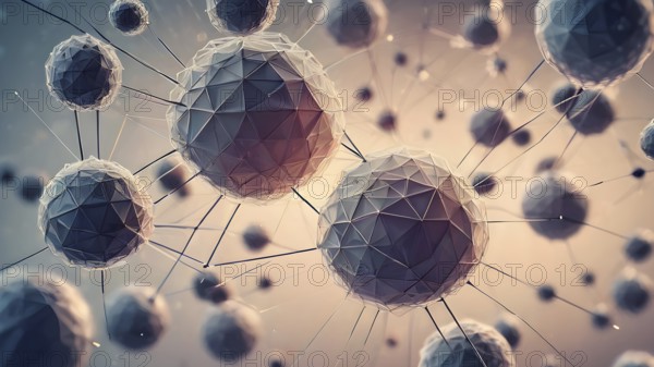 Science concept: atoms with chemical bonds. Molecular DNA structure. Network structure chemical