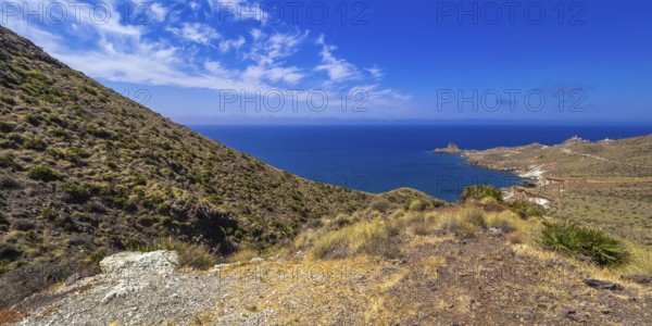 Panoramic View from Vela Blanca Volcanic Dome, Cabo de Gata-Níjar Natural Park, UNESCO Biosphere