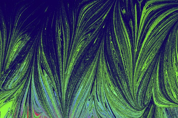 Beautiful abstract art of Ebru marbling painting techniques on water with acrylic paints
