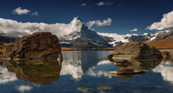Zermatt, Matterhorn, Stellisee. Switzerland