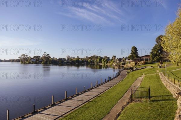 NAGAMBIE, AUSTRALIA, SEPTEMBER 25 2023: Late spring afternoon views of Nagambie township in