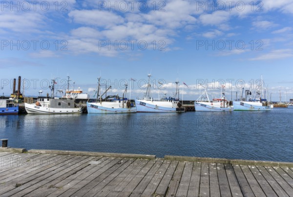 Gilleleje, Denmark, 15 June 2021: view of the harbor and marina in Gilleleje in northern Zealand in