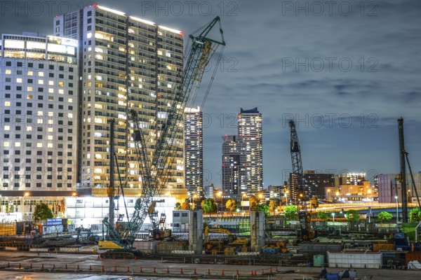 Construction site of the Yokohama Minato Mirai. Shooting Location: Yokohama-city kanagawa