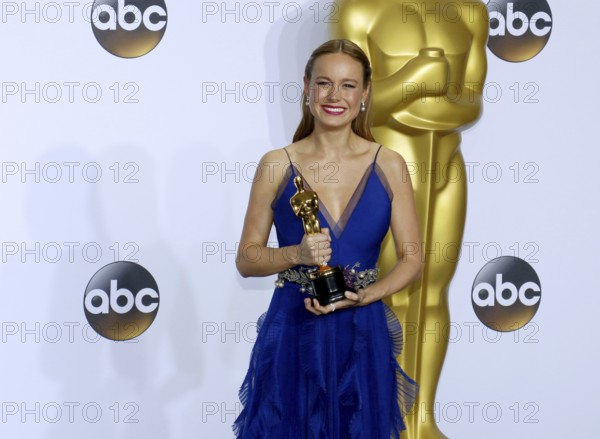 Brie Larson at the 88th Annual Academy Awards, Press Room held at the Loews Hollywood Hotel in