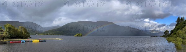 Rainbow at Loch Lomond, Rowardennan, Loch Lomond and the Trossachs National Park, Scotland, Great