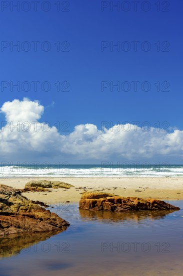 Stunning Pe de Serra beach in the town of Serra Grande on the south coast of Bahia on a sunny