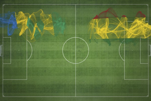 Saint Vincent and the Grenadines vs Bolivia Soccer Match, national colors, national flags, soccer