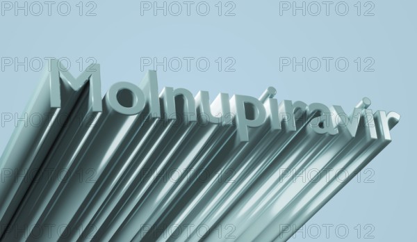 Poltava, Ukraine - 19 October 2021 Molnupiravir pills, treatment of covid. Coronavirus medication,