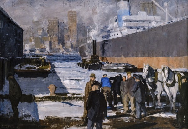 George Bellows, Men of the Docks, 1912, oil on canvas, National Gallery, London, England, Great