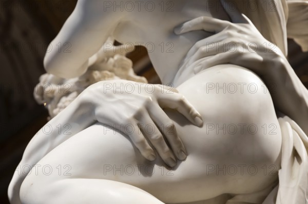 Rome, Italy, 28 December 2023: Galleria Borghese, Borghese Gallery, The rape of Proserpina, by Gian
