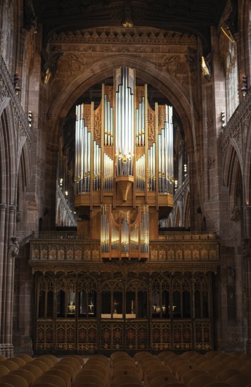 Manchester, United Kingdom, July 16 2019: Interior architecural details of the famous and beautiful