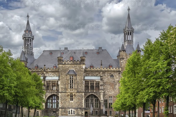 Gothic Aachen Rathaus or Aachen City Hall is one of the most striking structures in the Altstadt of