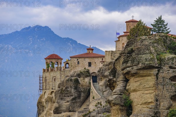 Monastery of Varlaam on the rock, the second largest Eastern Orthodox monastery in Meteora, Greece,