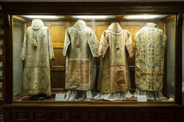 Dalmatics and chasubles, museum of religious art and paleontology, Church of San Bartolomé,