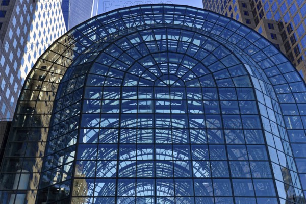 South Manhattan, under a blue sky, Manhattan, New York City, USA, North America, Building with