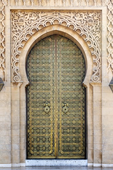 Door at the Mausoleum of Mohammed V. The Mausoleum of Mohammed V is a mausoleum located on the