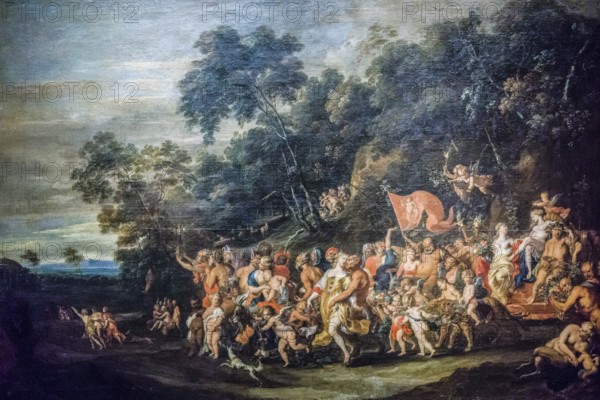 The Triumph of Bacchus, Jan Thomas van Yperen, 1650, oil on canvas, National Museum of Fine Arts