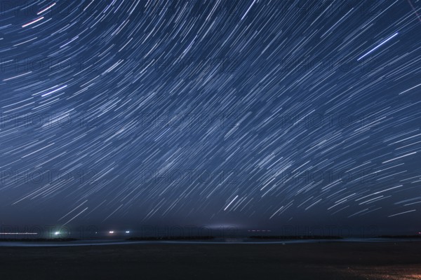 60 minutes of the star of the trajectory (Sendai Arahama Coast). Shooting Location: Sendai, Miyagi