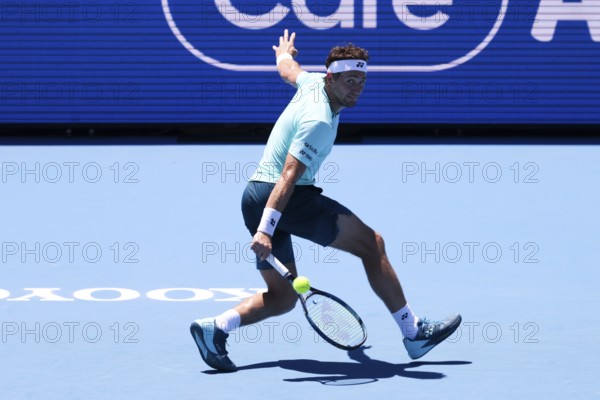 MELBOURNE, AUSTRALIA, JANUARY 11: Casper Ruud of Norway playing against Jannik Sinner of Italy on