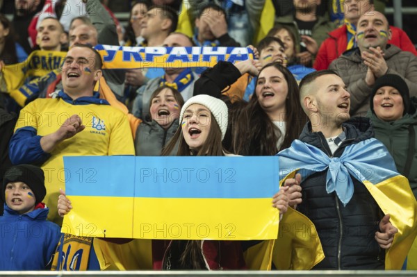 WROCLAW, POLAND - MARCH 26, 2024: Qualifications for UEFA Euro 2024. Final play-off match Ukraine -