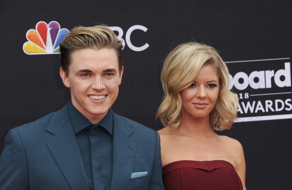 Katie Peterson and Jesse McCartney at the 2018 Billboard Music Awards held at the MGM Grand Garden