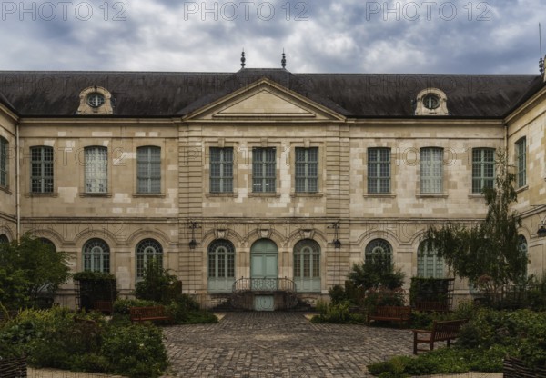 Troyes, France- 13 September, 2022: view of the historic Hotel Dieu-Le-Comte in the old city center