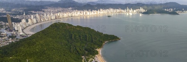 Balneario Camboriu in Santa Catarina. Taquaras Beach and Laranjeiras Beach in Balneario Camboriu.