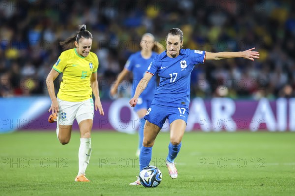 BRISBANE, AUSTRALIA, JULY 29: Lea Le Garrec of France whilst playing Brazil at the FIFA Women's