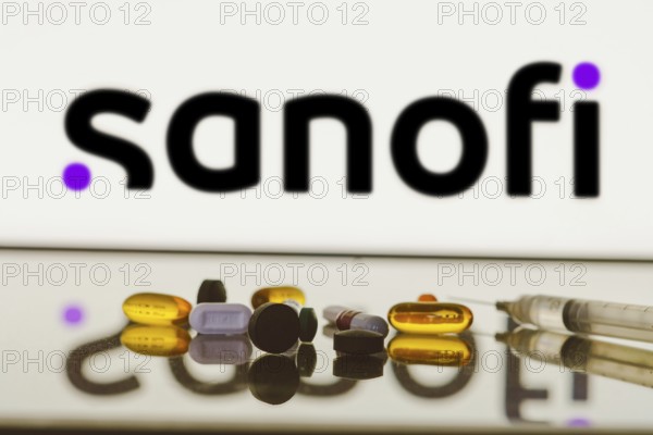 May 27, 2024, Brazil. In this photo illustration, the Sanofi logo is displayed on screen in the