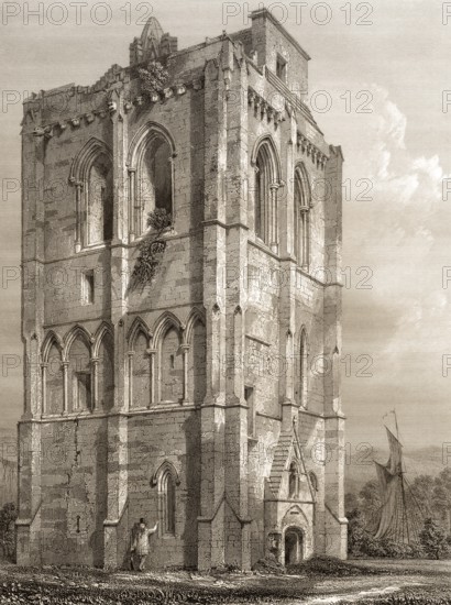 Cambuskenneth Abbey, a ruined Augustinian monastery, near Stirling, Scotland, United Kingdom,