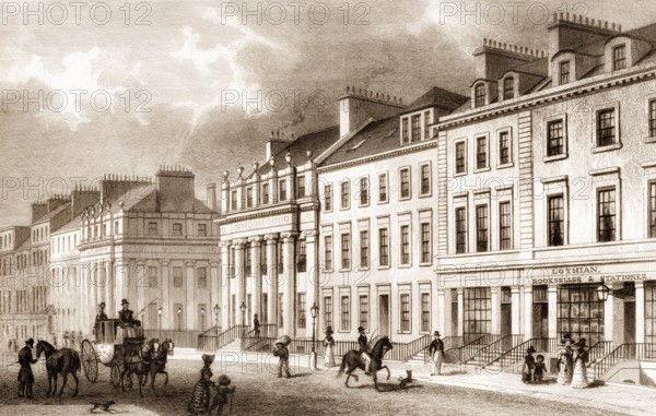 East Side of St Andrew's Square, Edinburgh, Scotland, 19th century, from Modern Athens by Th. H.