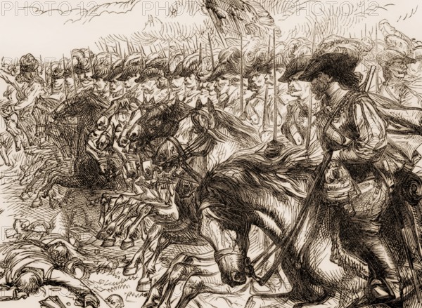 Scene from the Battle of Landen or Neerwinden, 29 July 1693, Nine Years' War, From British Battles